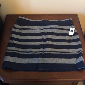 Grey and blue stripped skirt from Gap